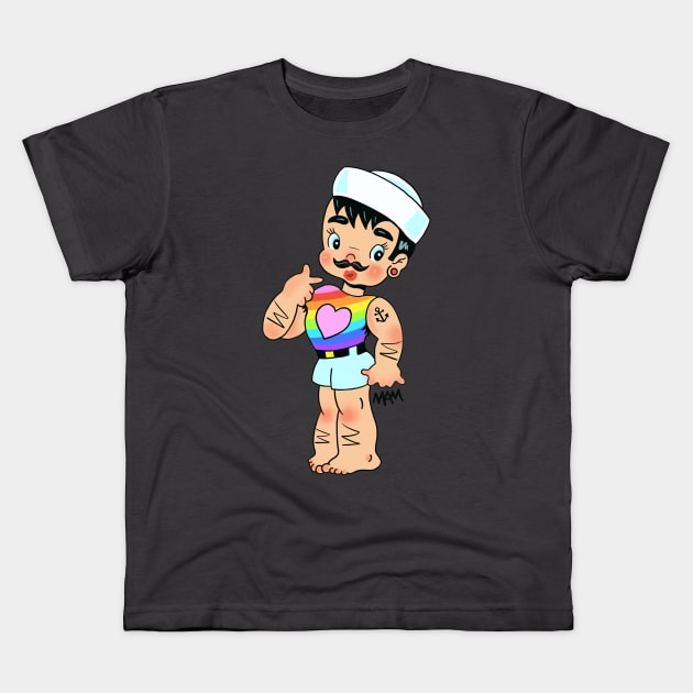 Taylor the Sailor (Kiss Me) Kids T-Shirt by MAMDesigns